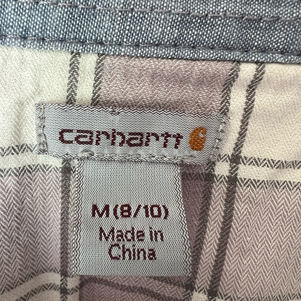 Carhartt Purple and White Plaid Shirt - Picture 2 of 4